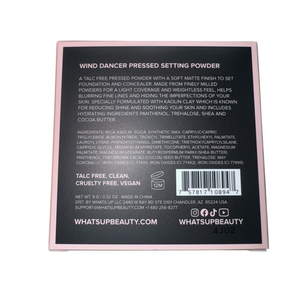 WHATS UP BEAUTY Wind Dancer Pressed Setting Powder in Medium Full Size New 9g - Picture 4 of 5